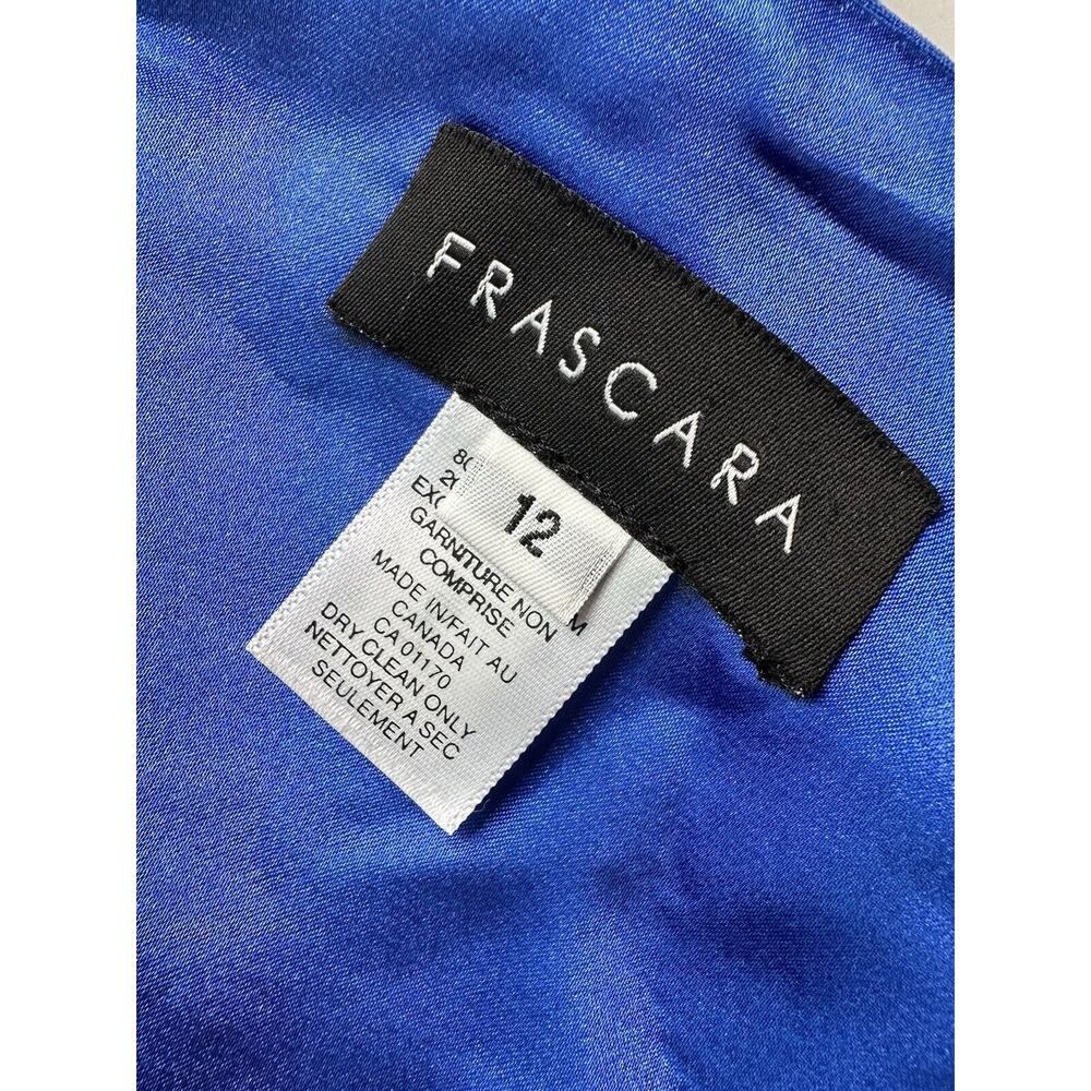 FRASCARA Wedding Spaghetti Straps Royal Blue Lined Maxi Dress Size 12 - Picture 11 of 16